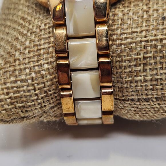 Fossil ES3716 Virginia Rose Gold Tone Cream Acetate Womens Watch 30mm Classic - Picture 4 of 9